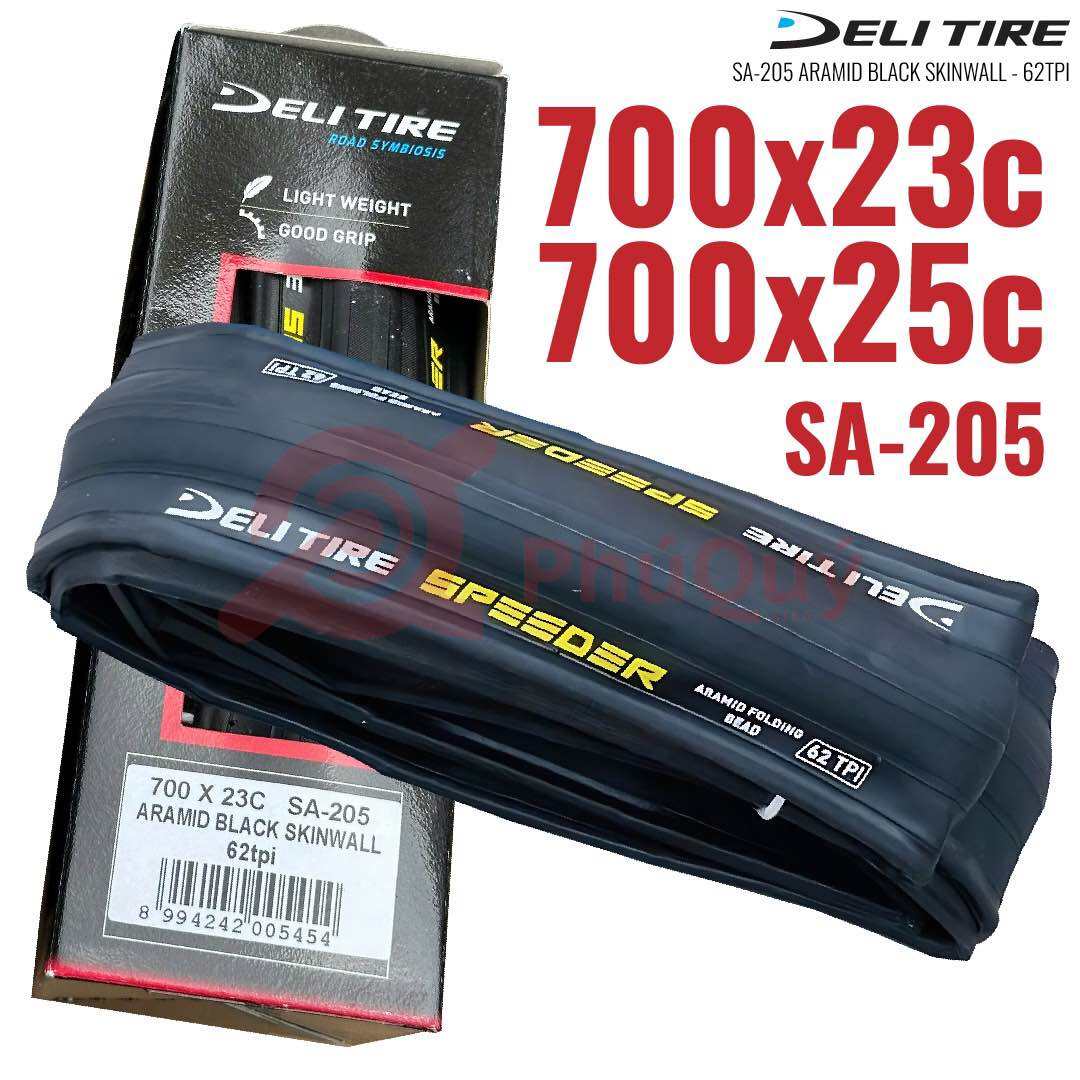 Vỏ Xếp DELI 700x23c và 700x25c Aramid Speeder Gai Trọc