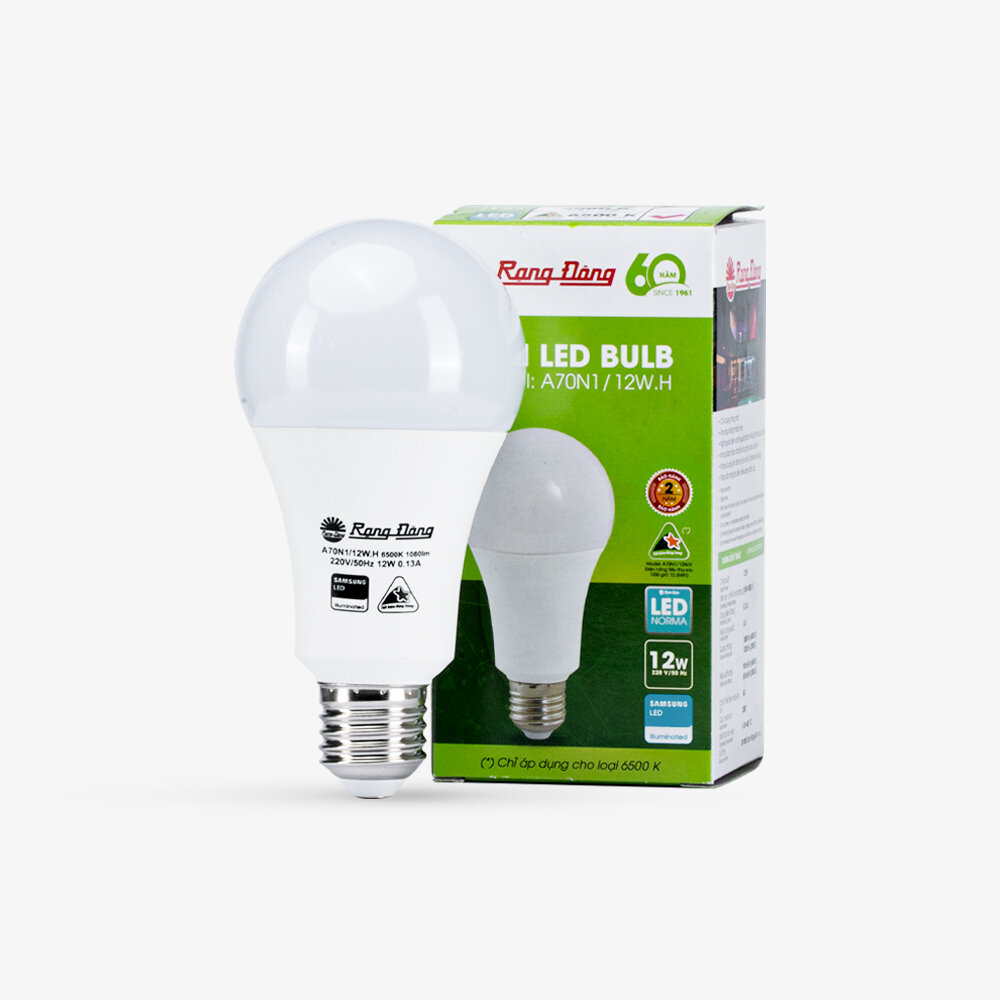 Bóng led tròn Rạng đông 9w-12w-15w hàng chính hãng đui e27