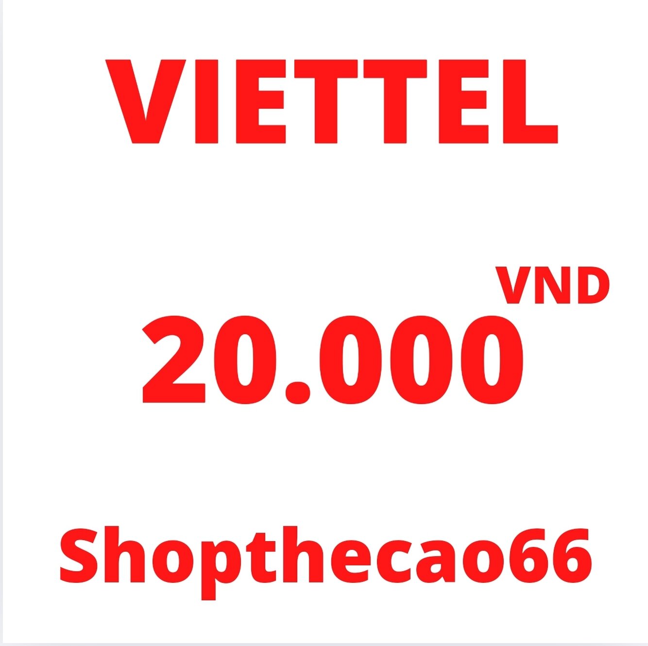 Viettel scratch card 20,000 VND