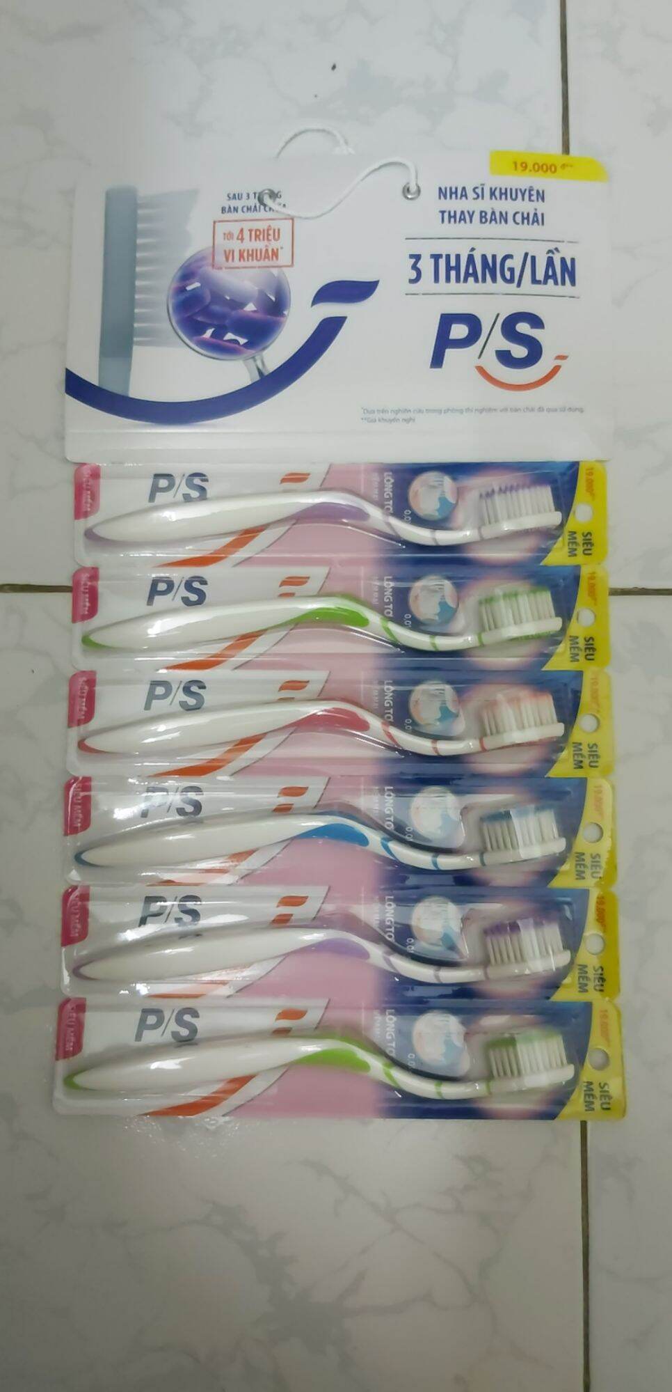 Bàn chải PS lông tơ mềm mại vĩ 6 cây