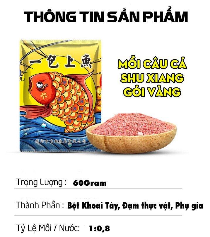 Mồi câu cá chép, diếc, trắm, rô phi shu xiang