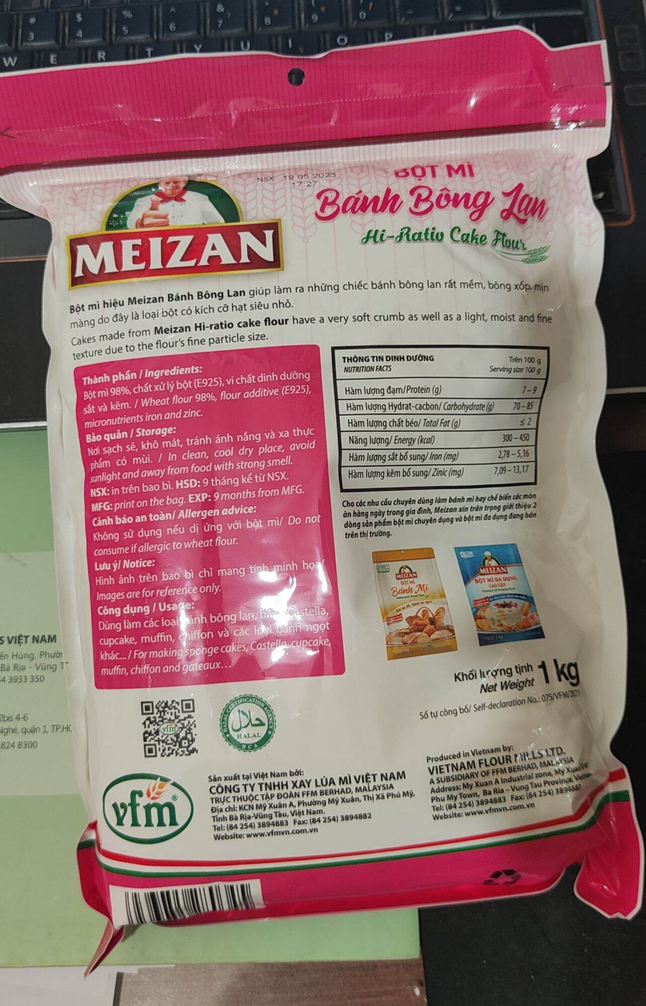 Bột làm bánh bông lan meizan 1 kg