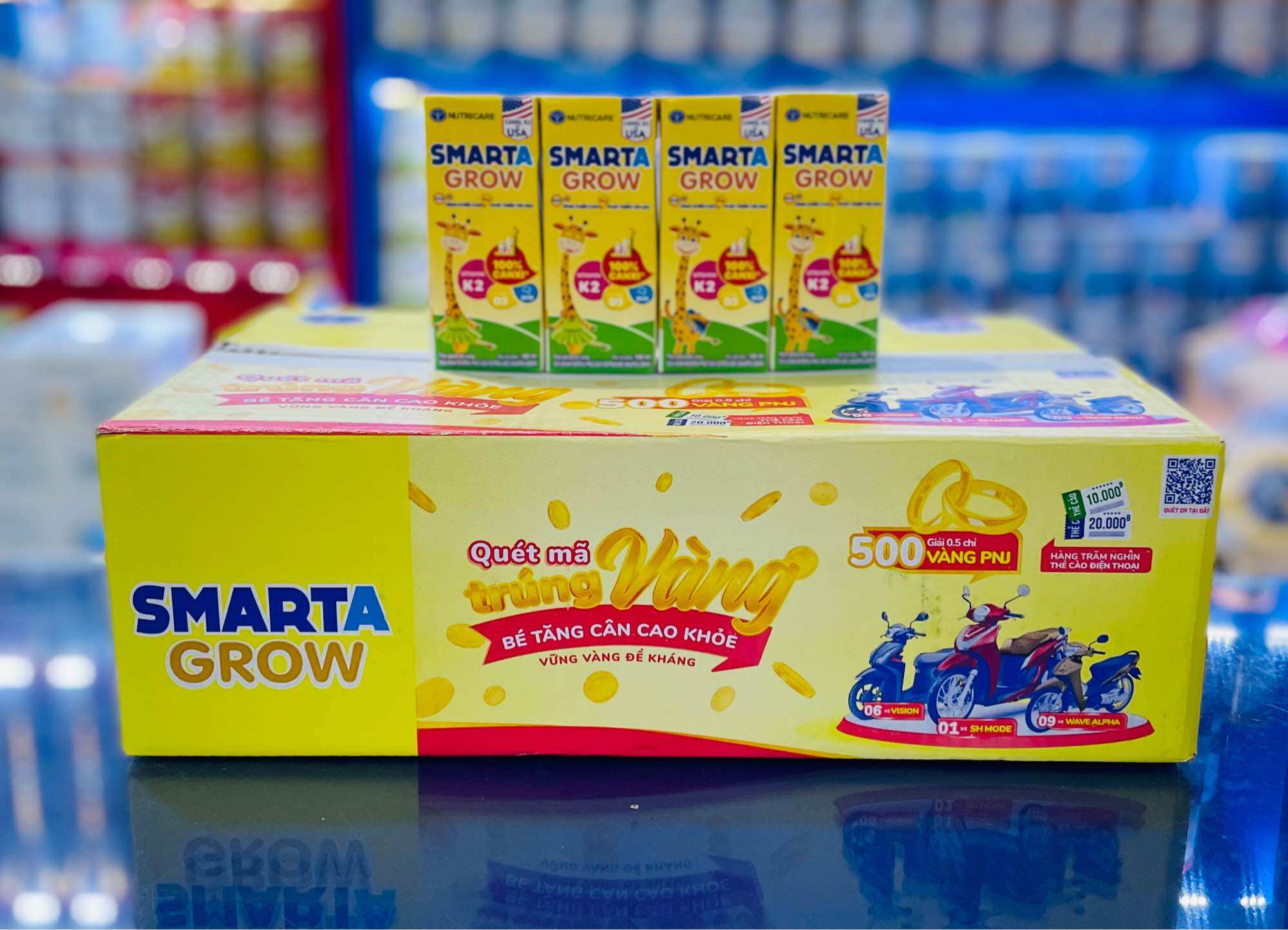 Thùng Sữa Bột Pha sẵn Smarta Grow 110ml (48 Hộp)