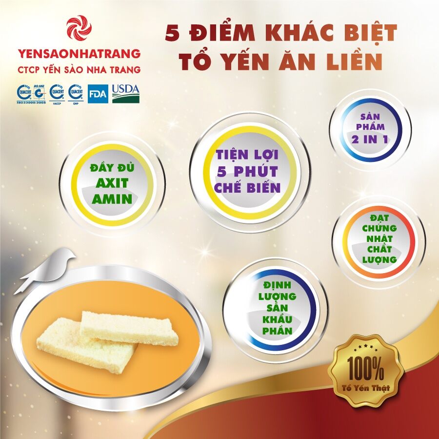 Súp tổ yến ăn liền Nha Trang