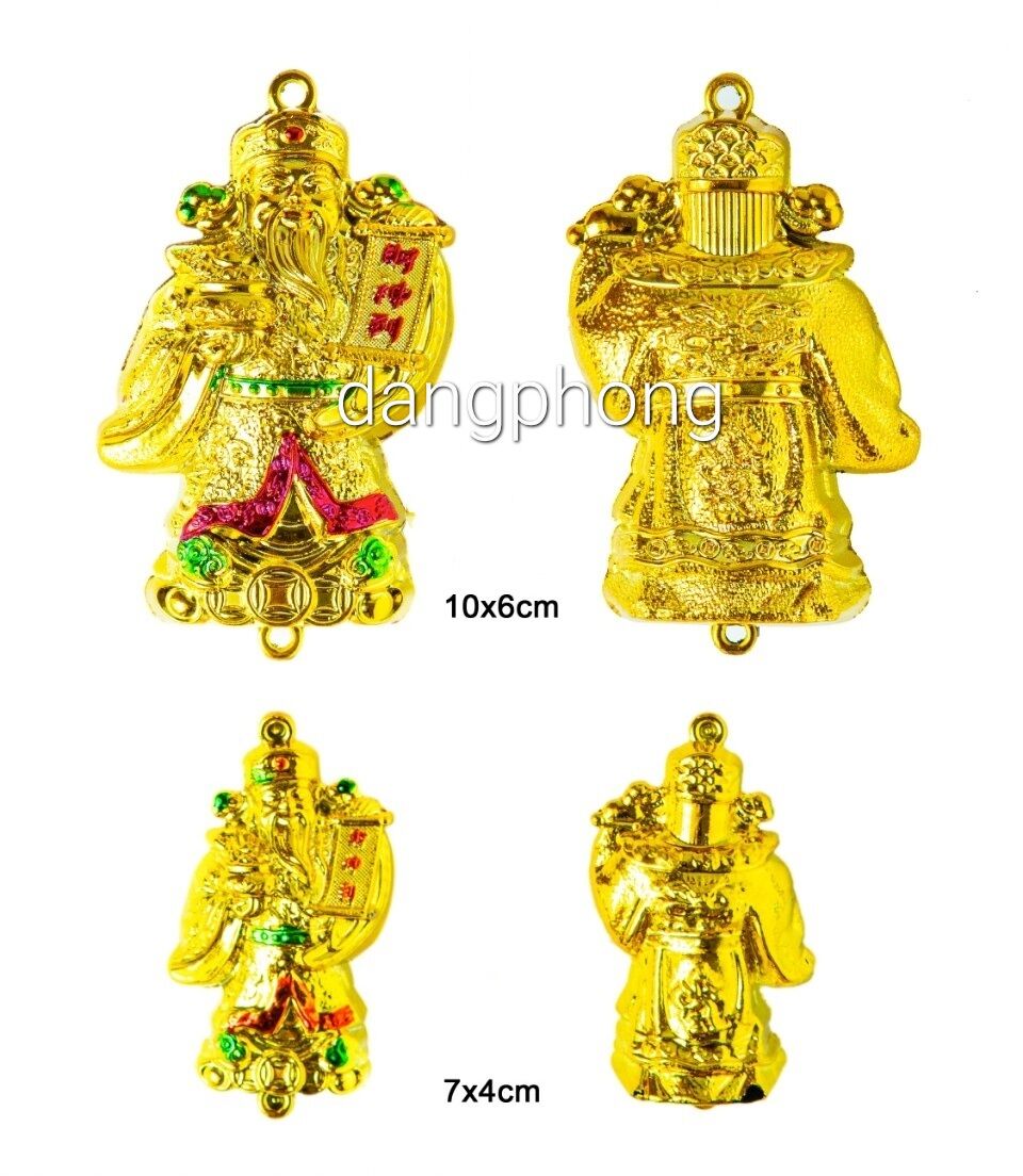 [HCM] ông thần tài tô sơn gắn bông tỏi nhỏ 6cm,lớn 9cm