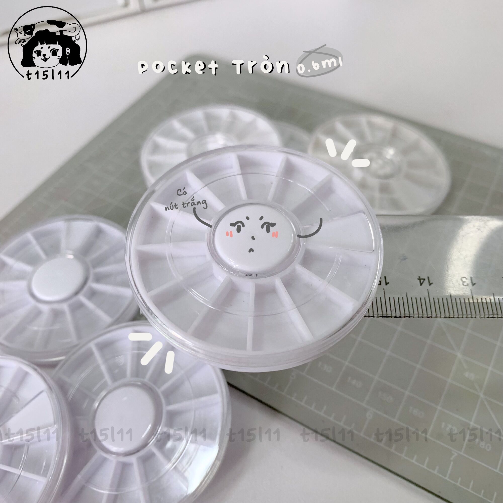 [t15l11] Pocket Tròn chiết màu 0.6ml