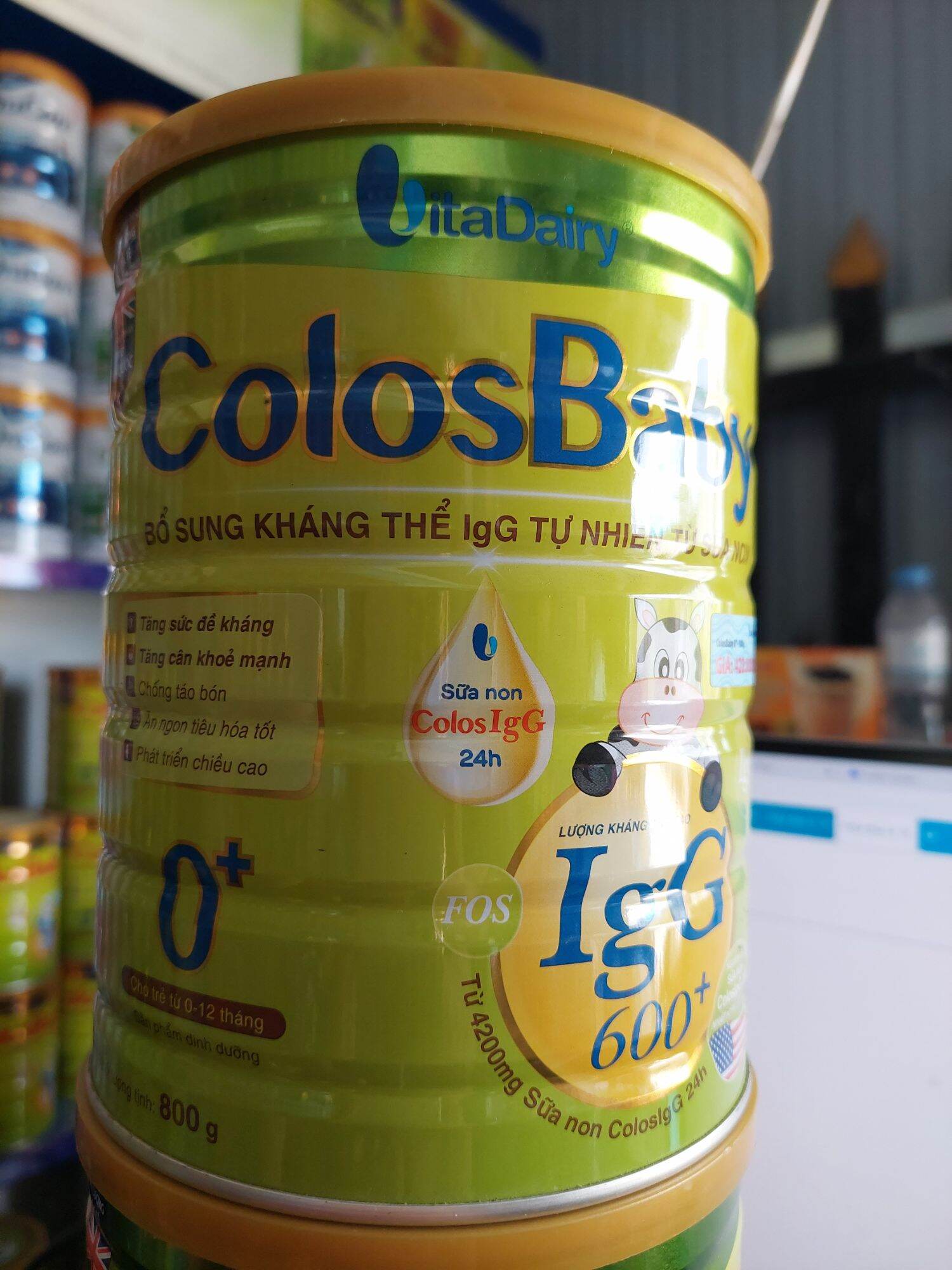 Sữa Bột Vitadairy Colosbaby 600 IgG 0+ 800Gr/hộp ( Tích điểm đổi quà được ạ)