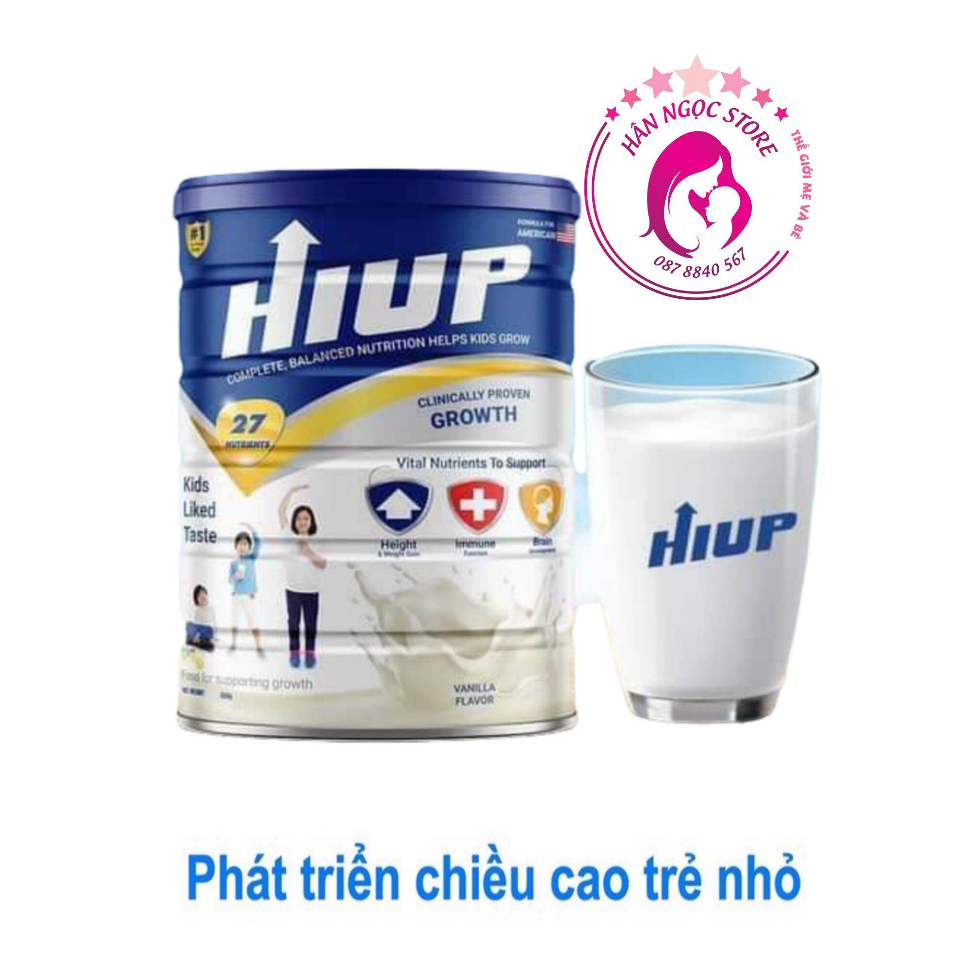 Sữa bột hiup tăng chiều cao cho trẻ 2_15 tuổi hộp 650g chính hãng