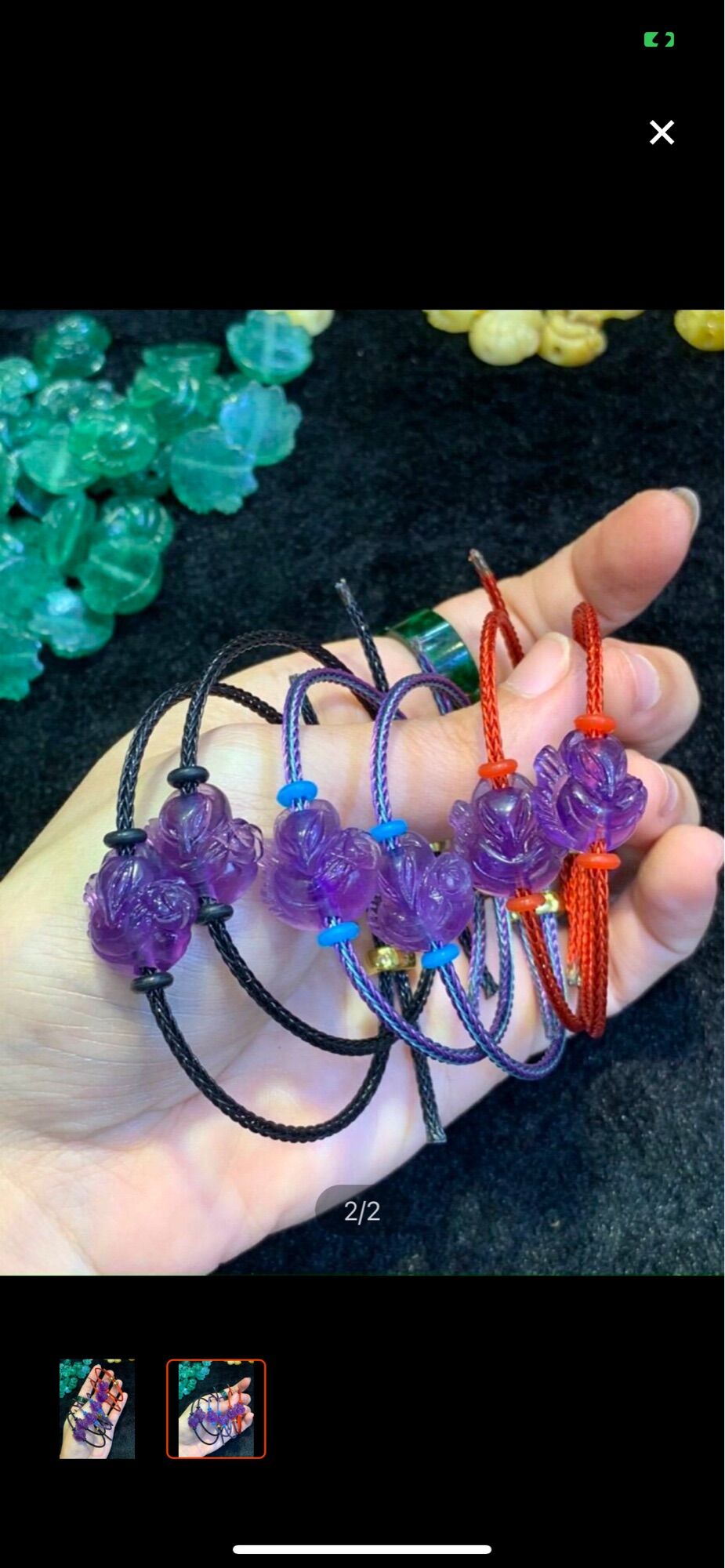 Vòng đeo tay dây cáp hồ ly , thạch anh tím