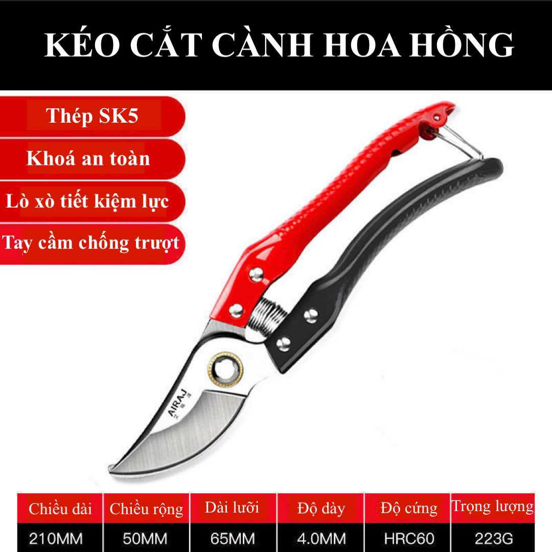 Kéo cắt cành, cây cảnh, bonsai thép không rỉ Trung Quốc