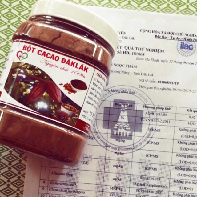 Bột cacao nguyên chất Đăk Lăk 500gr