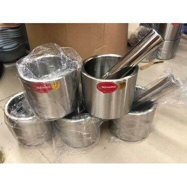 Chày cối inox 2 lớp cao cấp size 12cm