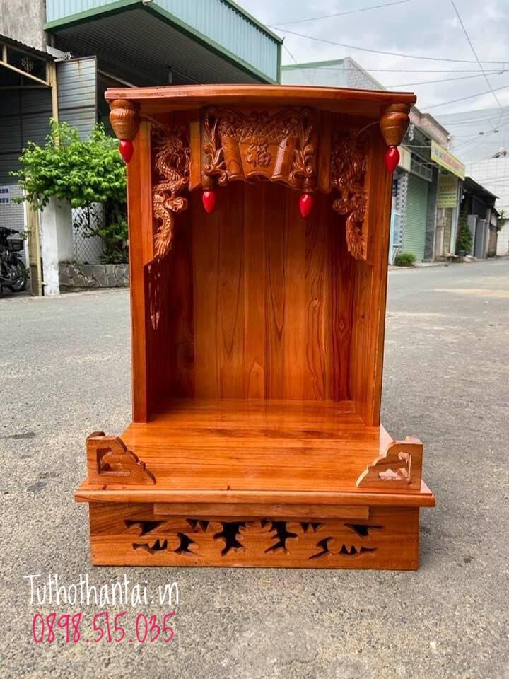 Bàn thờ thần tài ông địa gỗ xoan 48 x 68cm