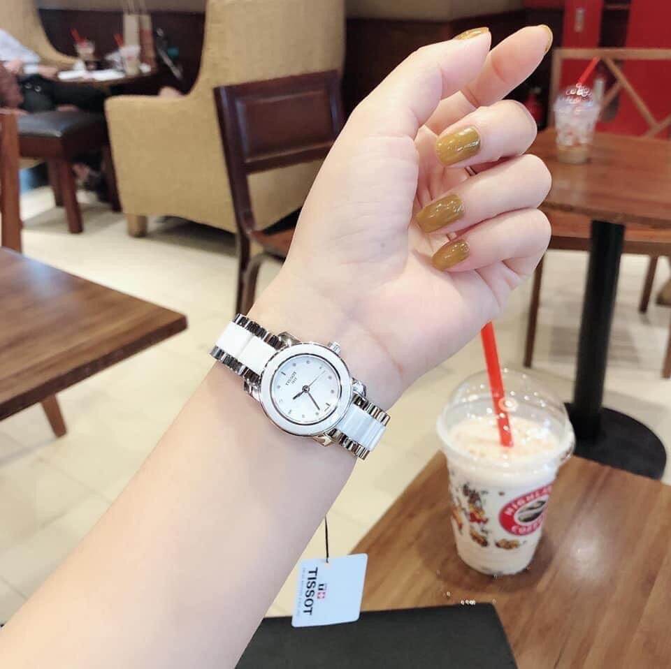 Tissot đồng hồ, ch&iacute;nh h&atilde;ng, cọc số gắn kim cương, sang trọng, đẳng cấp