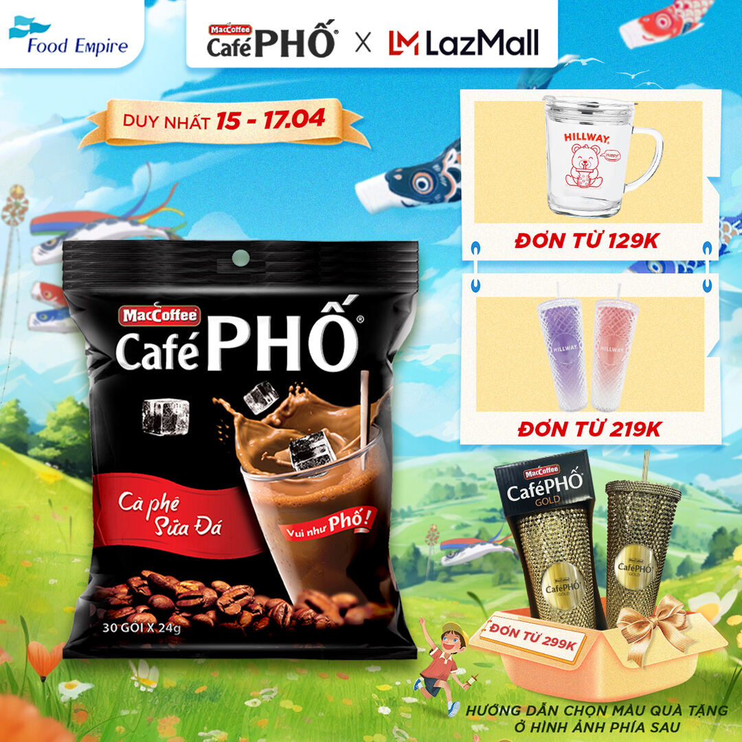 Túi Cà phê Phố Sữa Đá - Maccoffee (túi 30 gói x 24g)