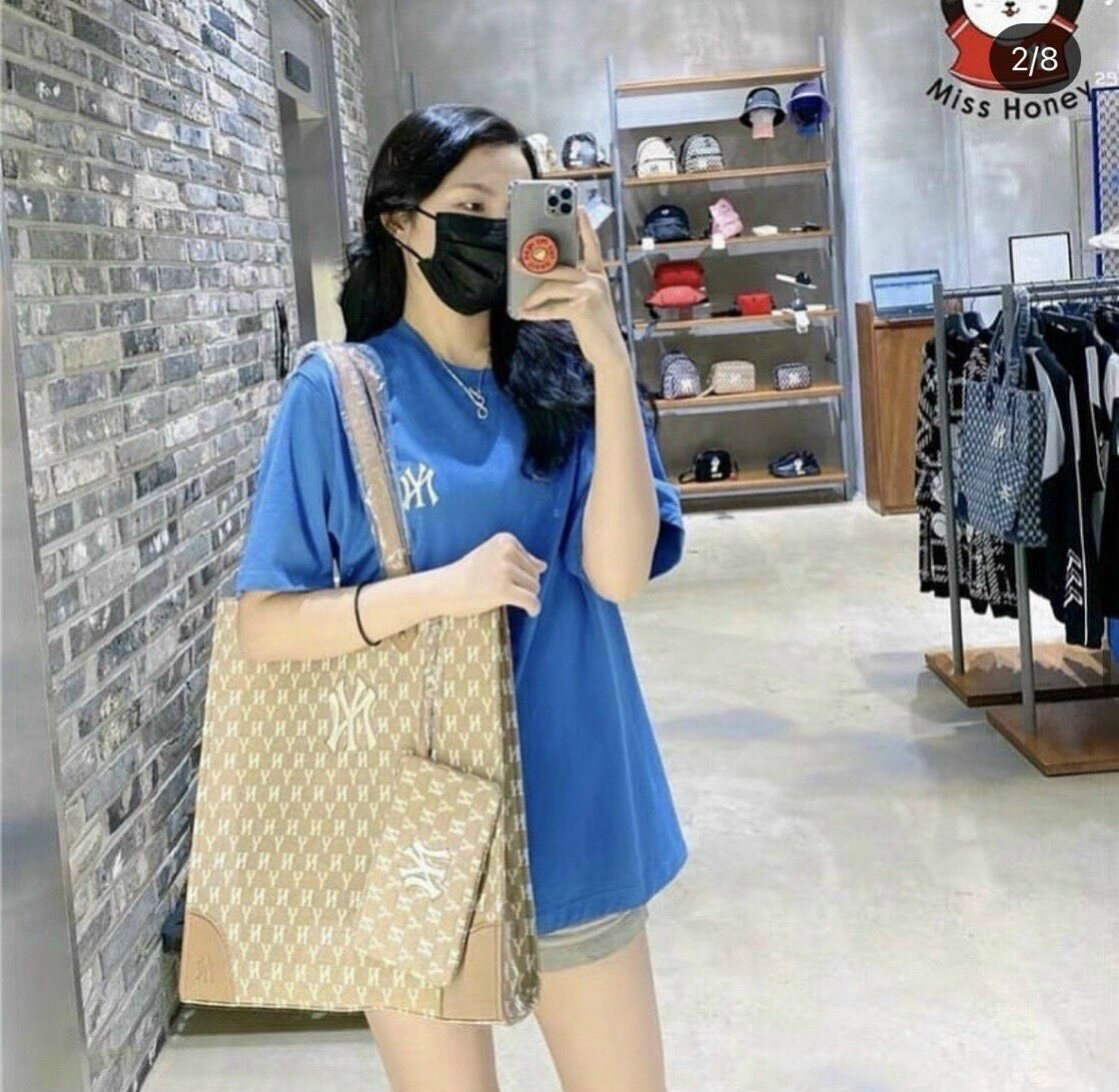Túi MLb dáng tote hàng đẹp sẵn 3 màu có tem code xịn