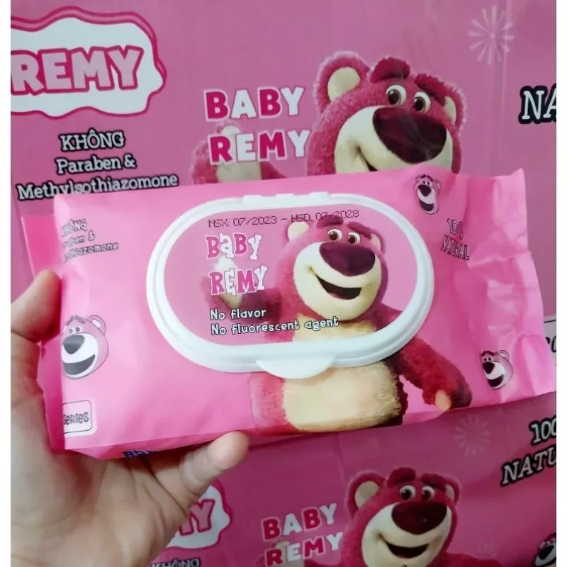 Khăn giấy ướt gấu dâu 120 tờ một gói