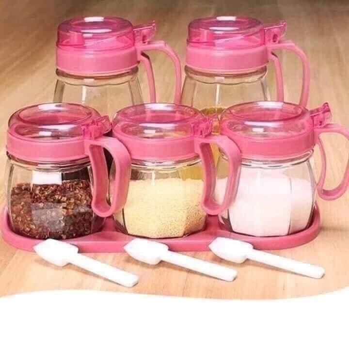 Bộ hủ 5 món đựng gia vị