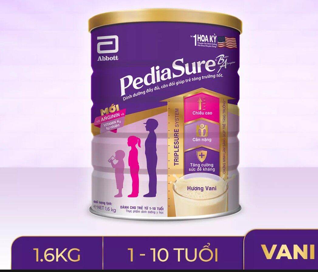 Sữa Bột PediaSure B/A Hương Vani 1.6kg [Date Mới]