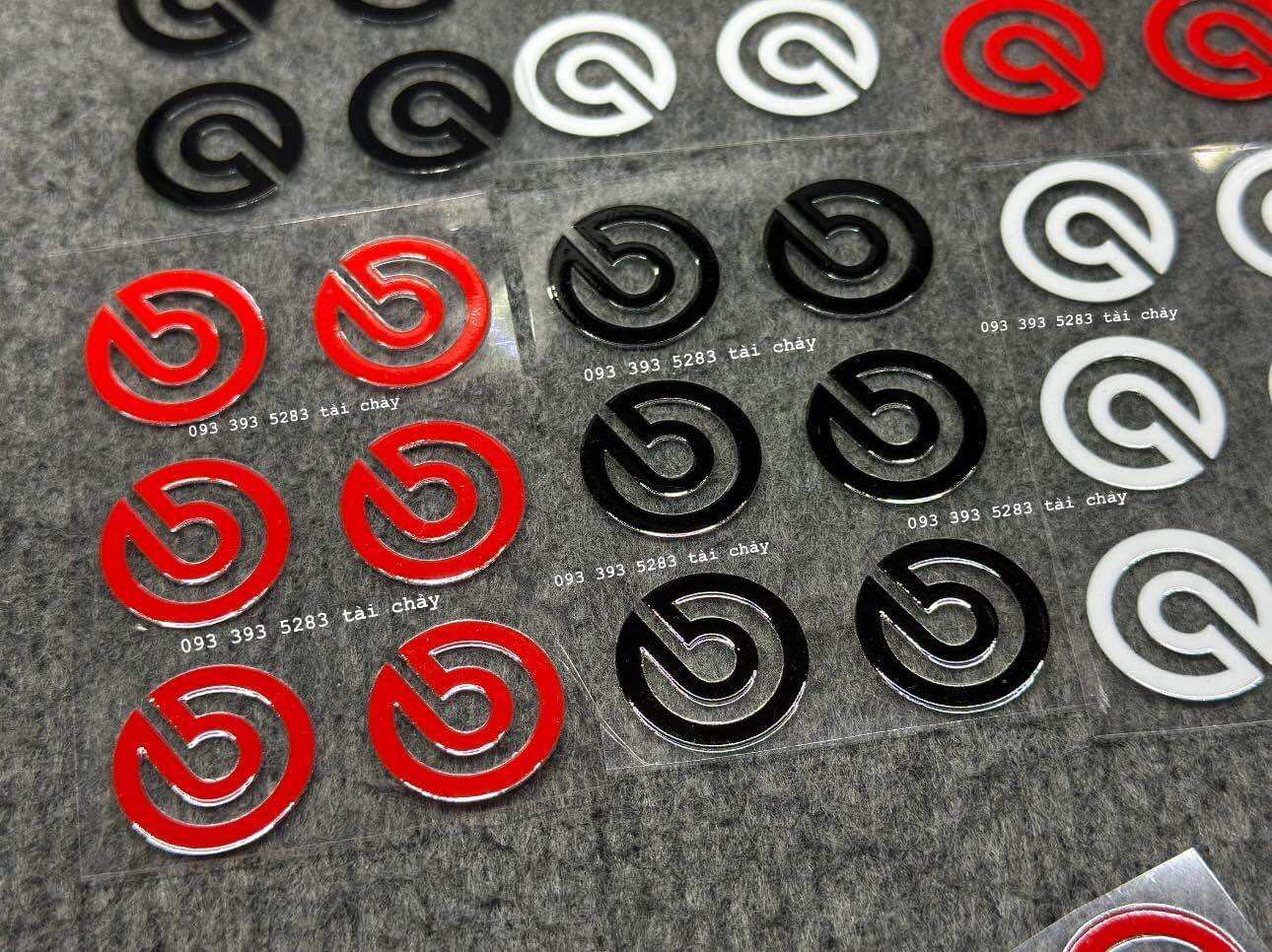[ 1 TEM ] TEM STICKER BEMBO ( LỘT ĐƯỢC ) IN MỰC NỔI CAO CẤP DÁN TRANG TRÍ XE