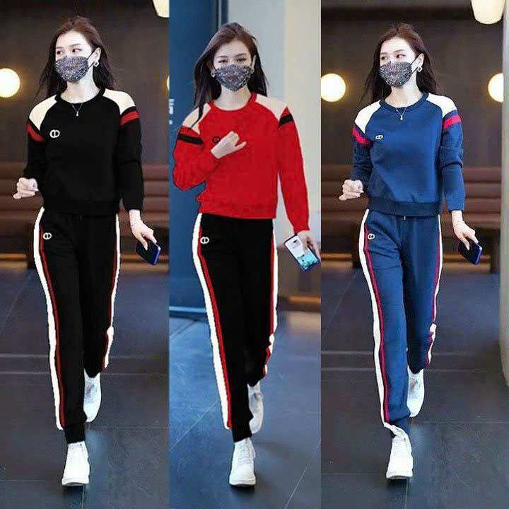 SÉT BỘ NỮ THỂ THAO THU ĐÔNG THUN COTTON CAO CẤP