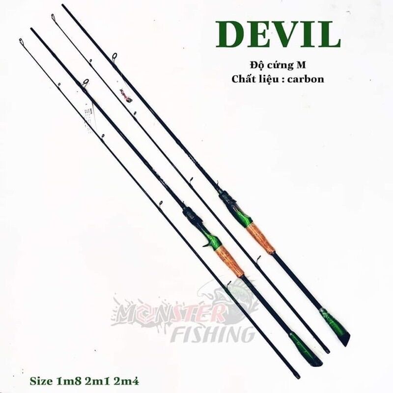 Cần câu lure monster devil - tatula cacbon bao bền đẹp