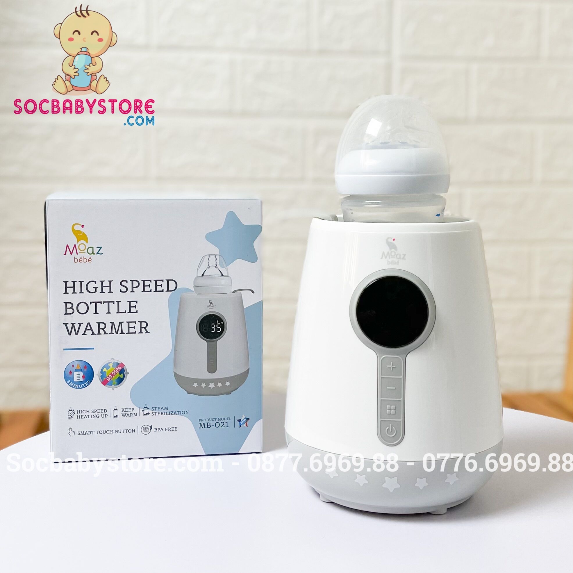 Máy hâm sữa siêu tốc Moaz BéBé MB021