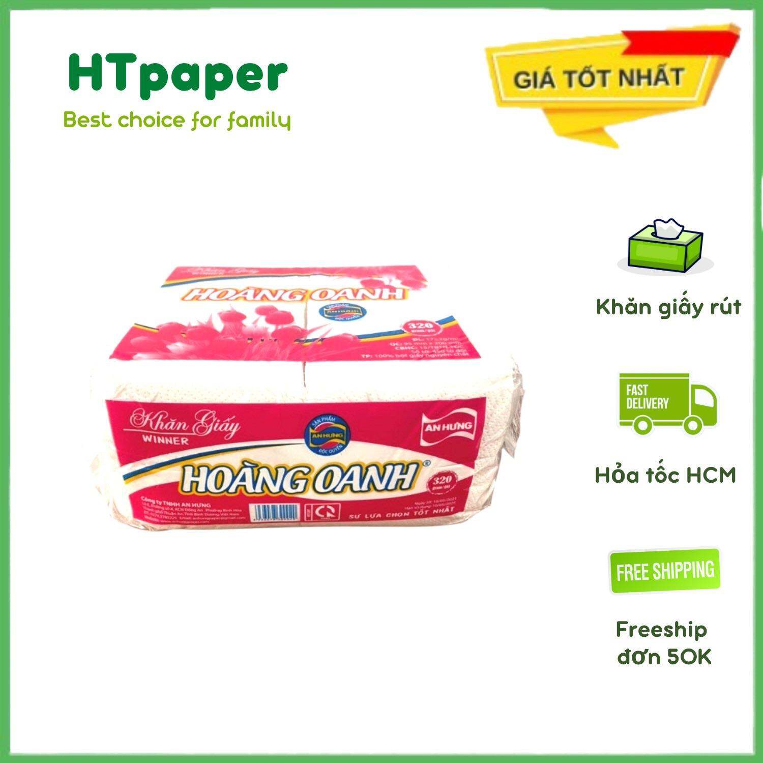 Khăn giấy, Khăn rút, Khăn rút vuông, Khăn giấy quán ăn Hoàng Oanh - HTpaper