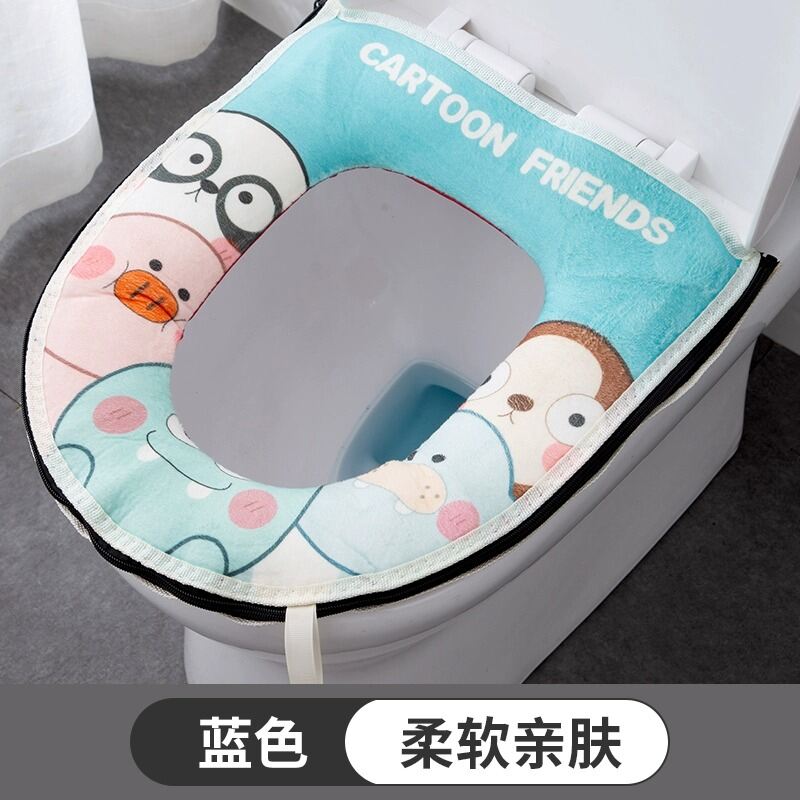 Lót ngồi bồn cầu gia dụng lót ngồi bồn cầu mùa đông bộ ba chiếc thông dụng cho bốn mùa bồn cầu đáng yêu phong cách instagram