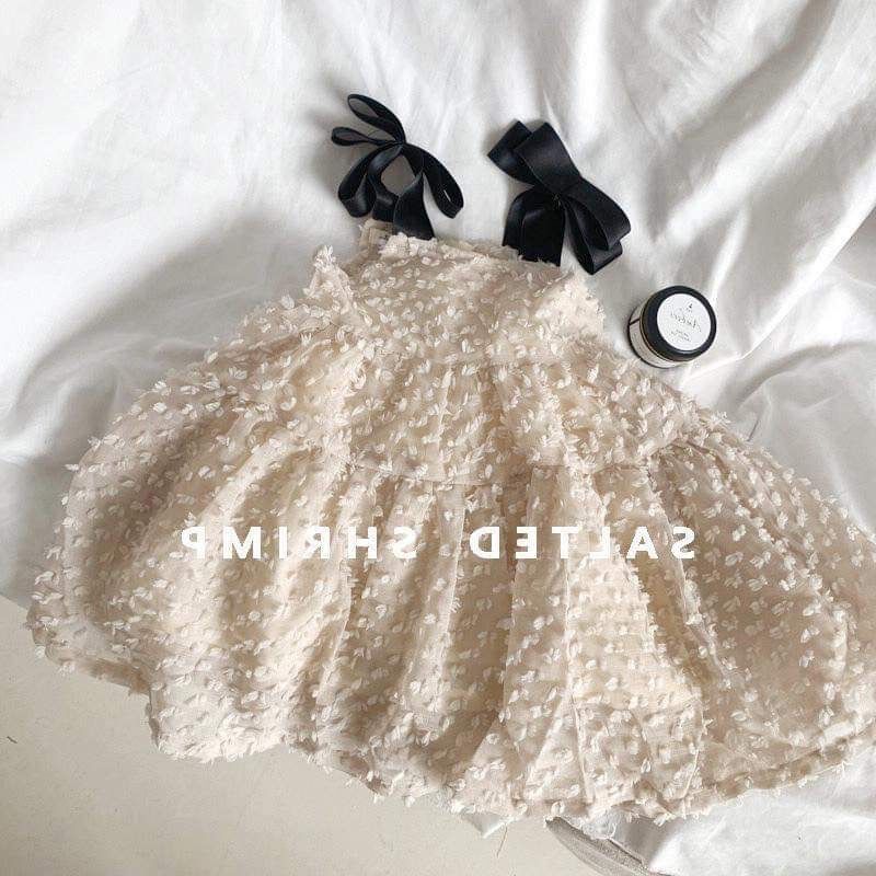 Đầm 2 dây công chúa xoè bồng bé gái