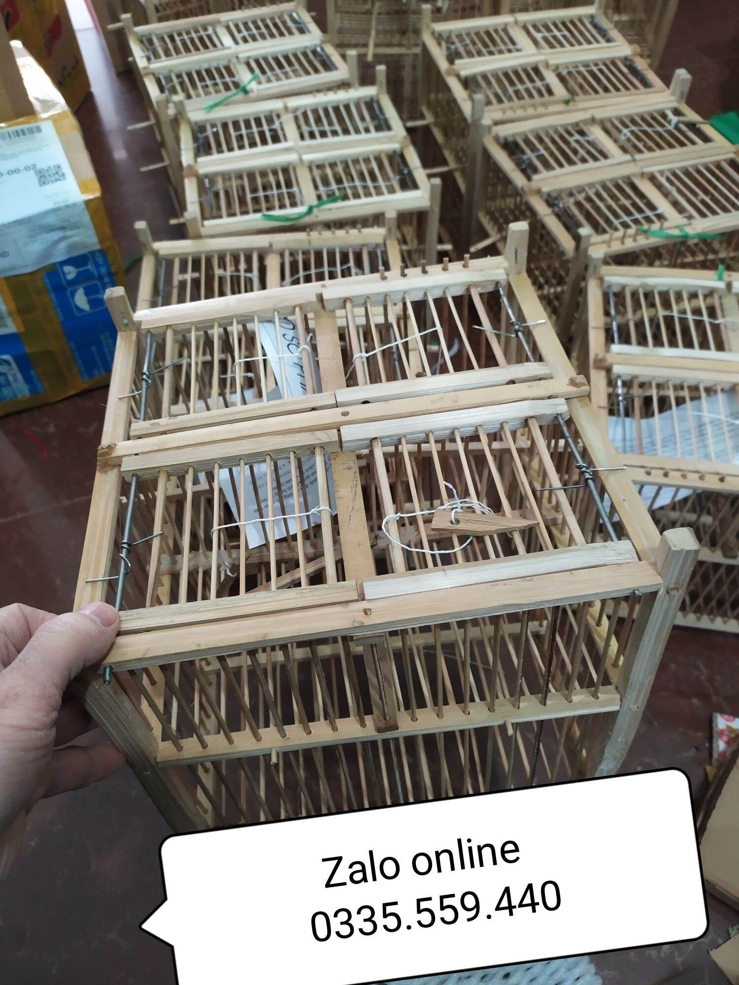 lồng bẫy chim khuyên hút mật ốc mít 4 sập