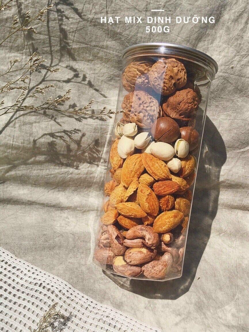 HẠT DINH DƯỠNG MIX 5 LOẠI -500GR (HẠT DẺ-ÓC CHÓ-ĐIỀU-HẠNH NHÂN-MACCA)