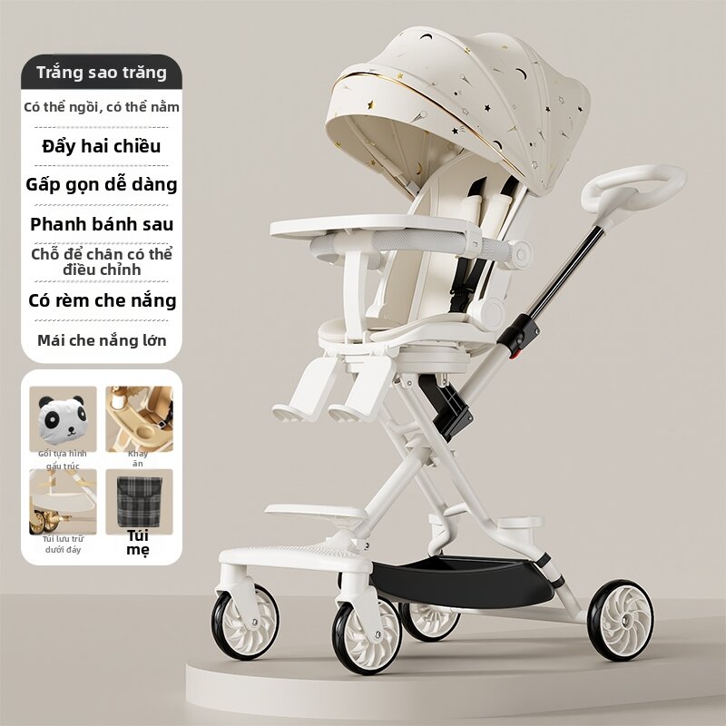 High View Lightweight Foldable Sit-Lie-Swivel Stroller - 6
