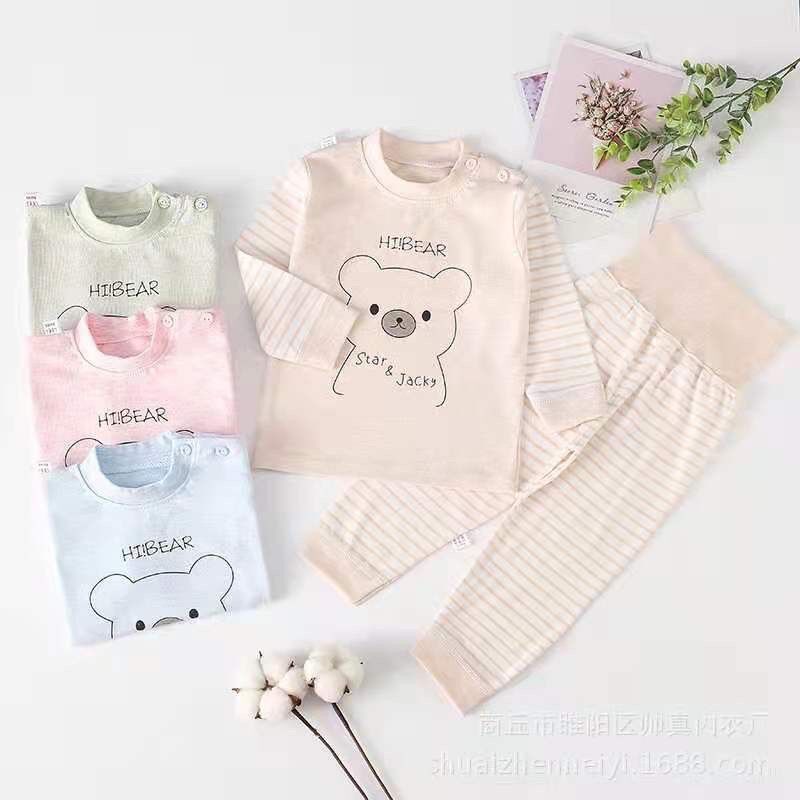 Bộ dài thu đông cạp cao cho bé