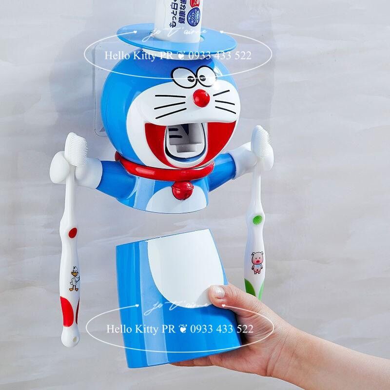 [Freeship MAX] Dụng cụ nhả kem tự động kèm ly Doremon Doraemon HELLOKITTY PR