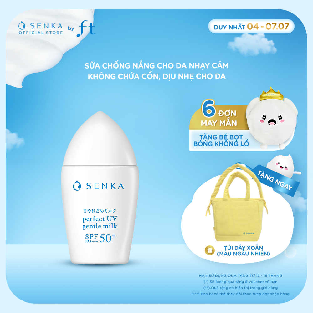 Sữa chống nắng cho da nhạy cảm SENKA PERFECT UV GENTLE MILK 40ML