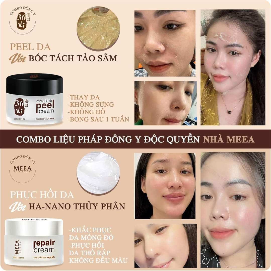 Combo Peel Da Tảo Sâm MeeA và Phục Hồi