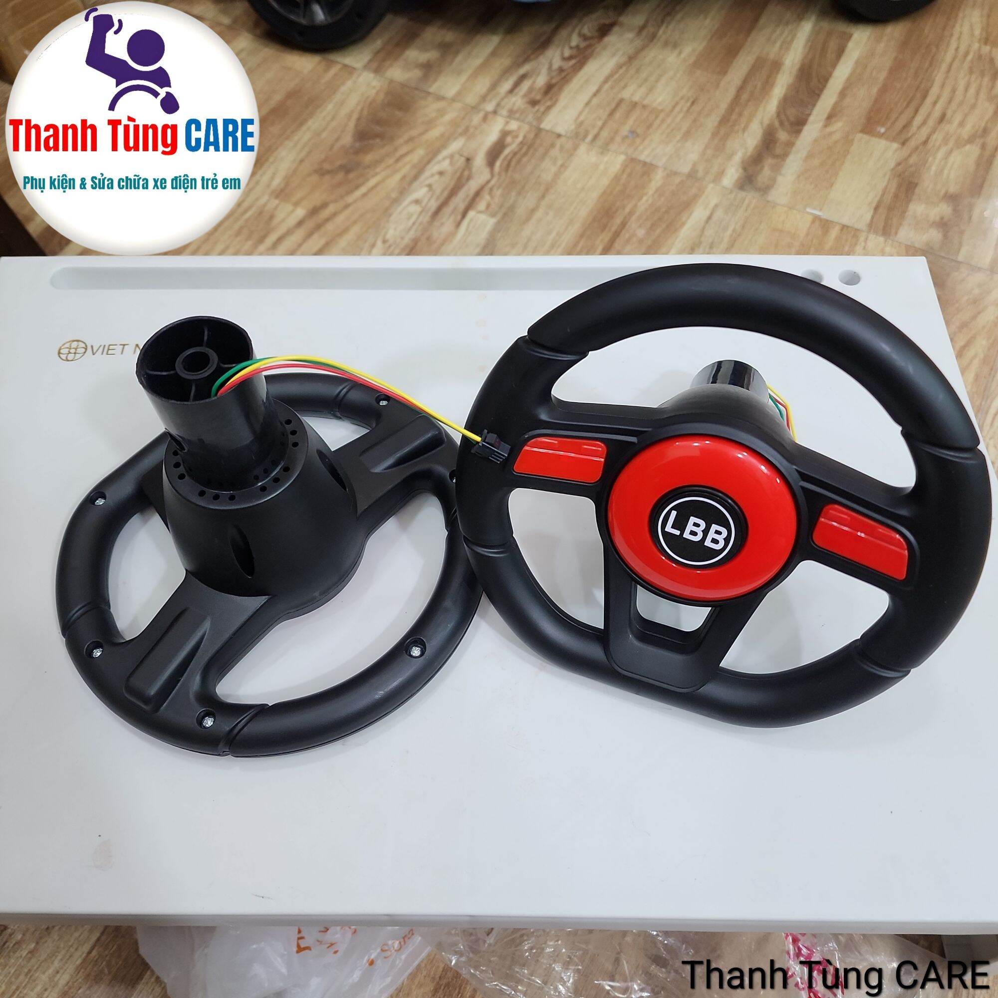 Vô lăng Ô tô điện trẻ em LBB trục 1cm