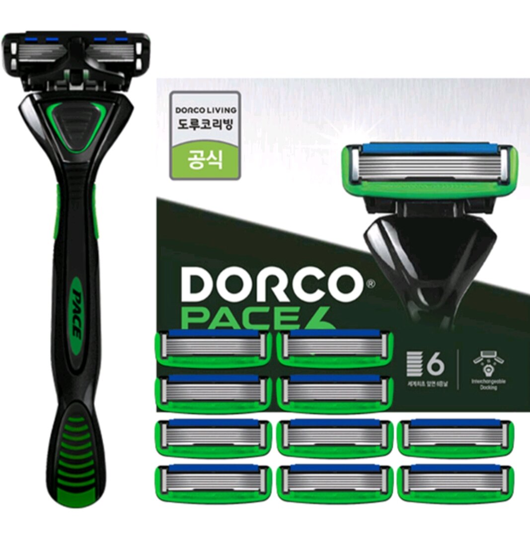 ✓hộp dao cạo râu 6 lưỡi dorco pace 6 - nội địa hàn