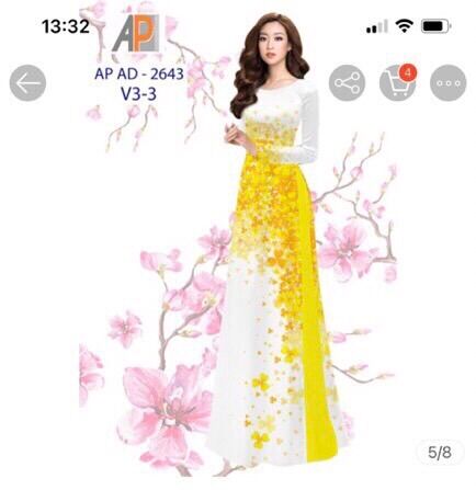 Vải áo dài cỏ ba lá
