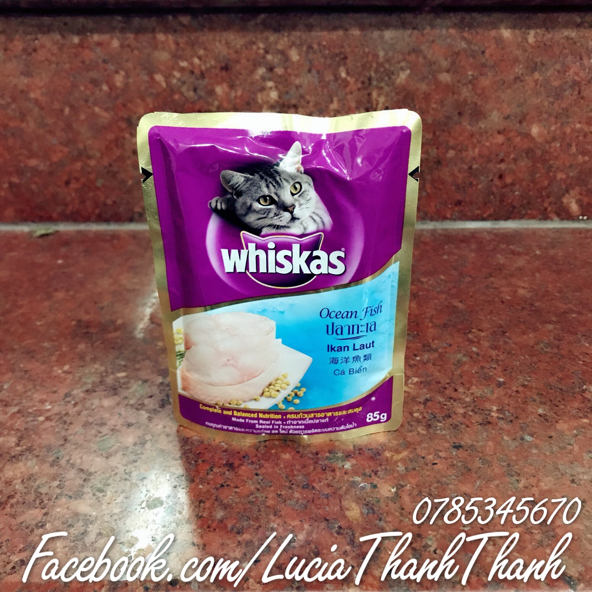 Thức ăn pate gói Whiskas 80 gram