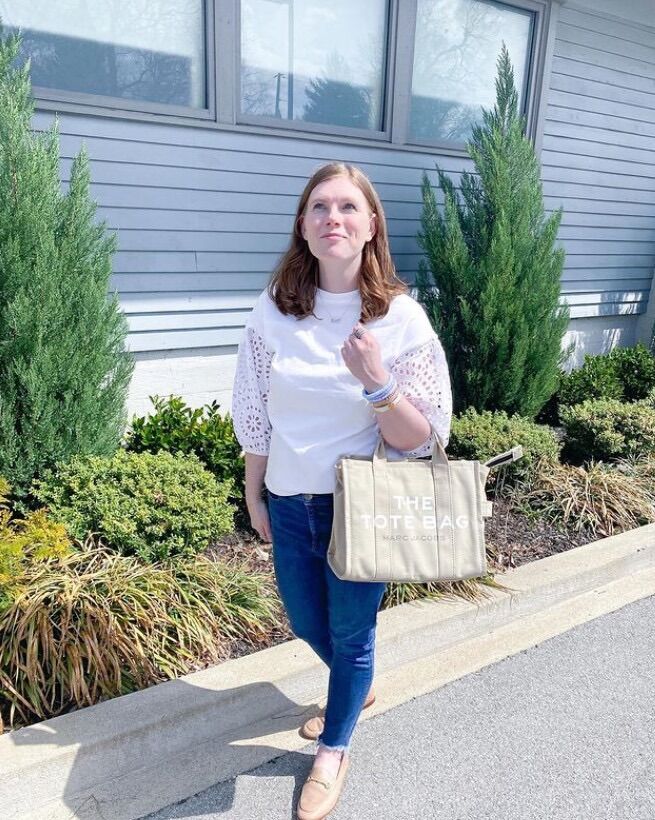 Túi Marc Jacobs Jacquard small tote- chính hãng