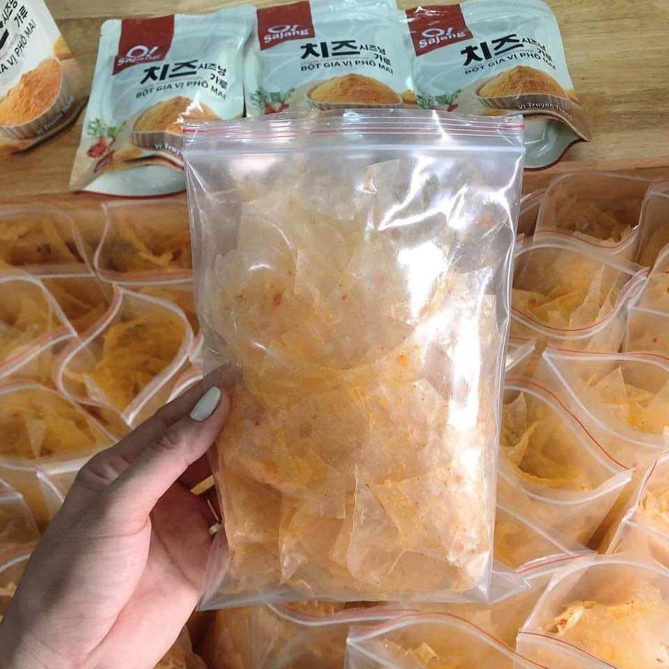 500g Bánh tráng trộn sate tỏi phô mai chay mặn đều dùng được