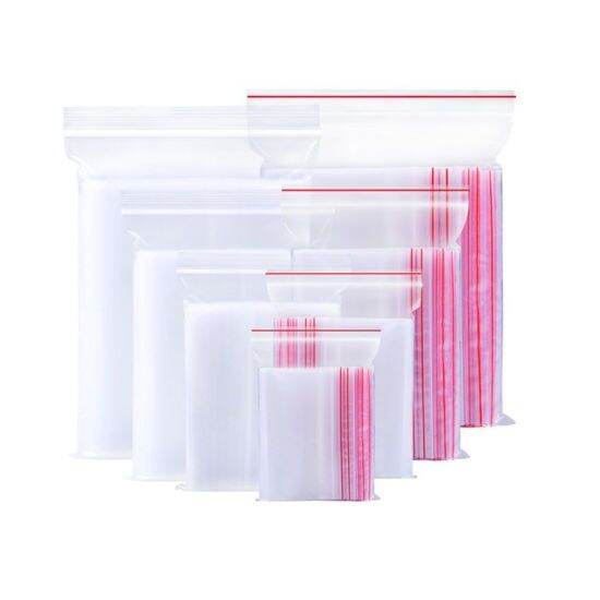 100gr Túi Zip Chỉ đỏ 5x7cm
