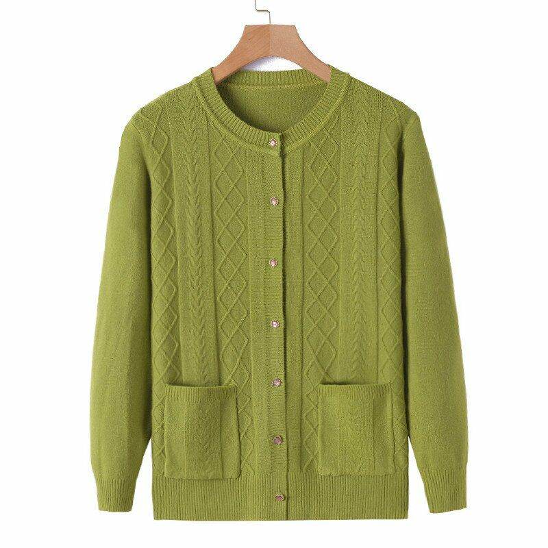 Áo Len Cardigan Cài Cúc Trung Niên