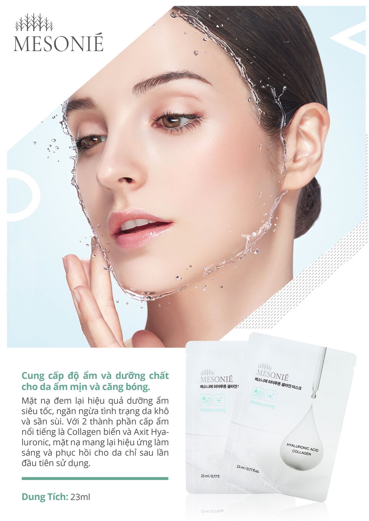 Mặt nạ siêu cấp ẩm và collagen Mesonie