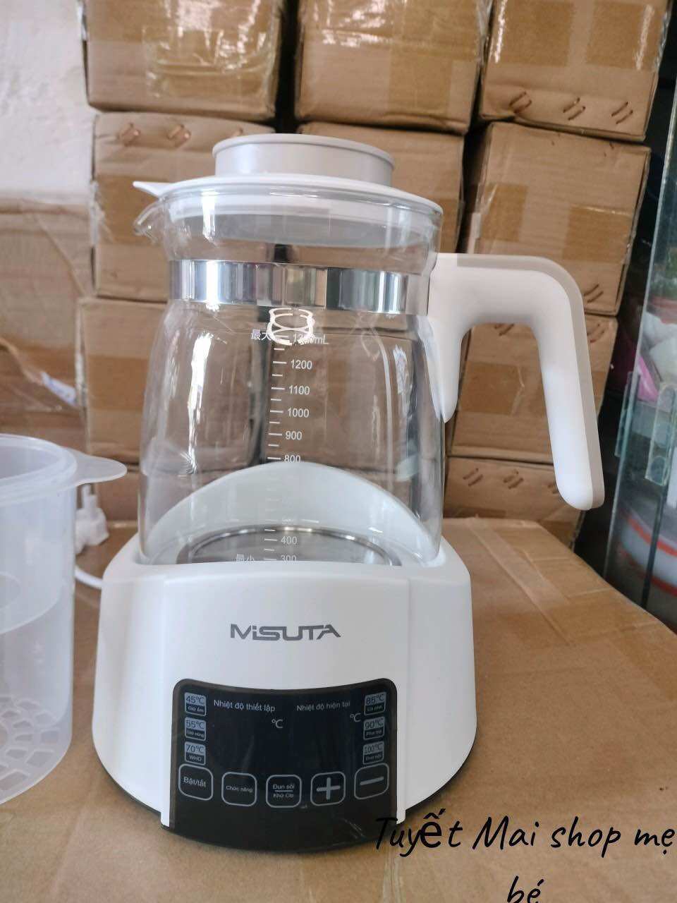 Máy đun nước pha sữa giữ nhiệt misuta (tặng kèm khay hâm sữa)
