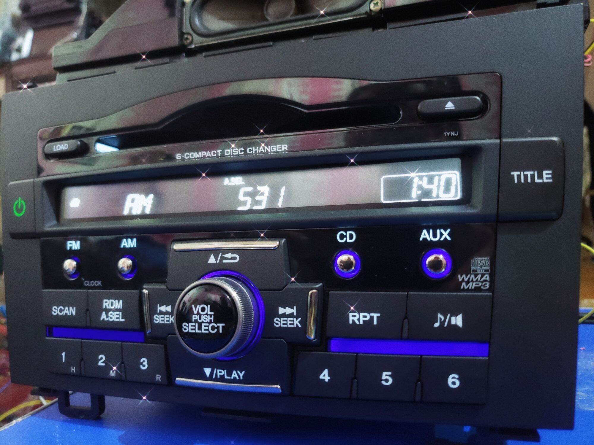 Đầu radio & 6 disk có aux cho xe honda cirvic