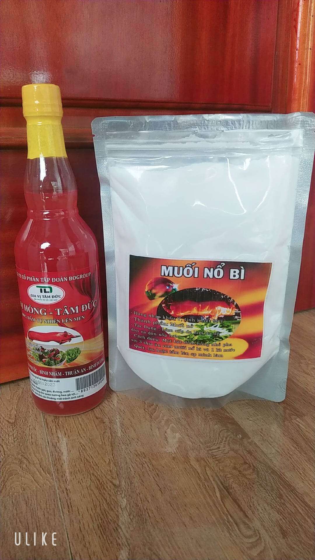 Combo muối nổ bì + dấm hồng