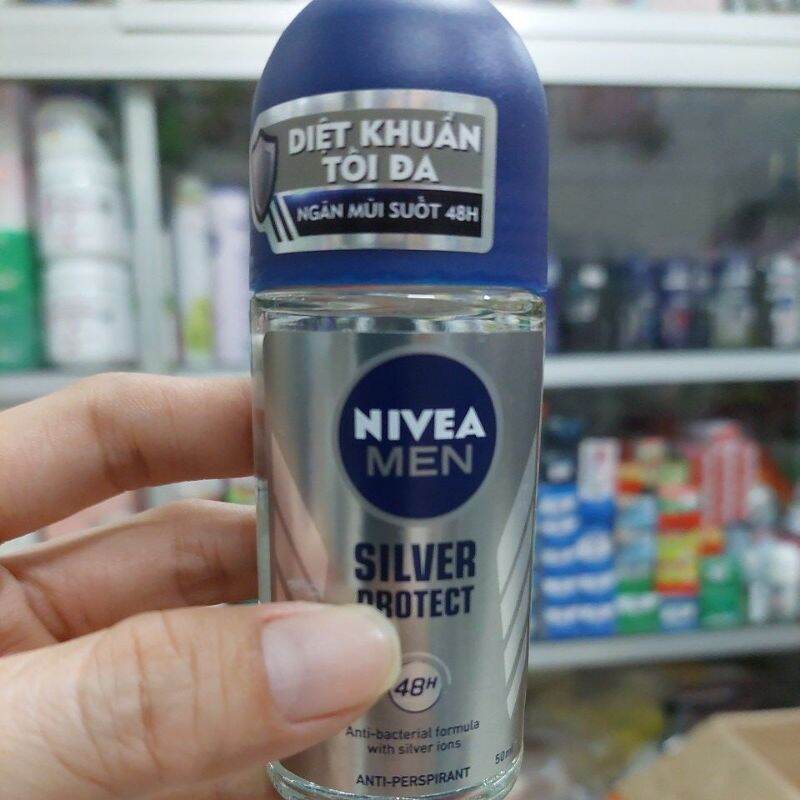 Lăn ngăn mùi nivea men silver protect phân tử bạc giảm 99.9% vi khuẩn gây mùi